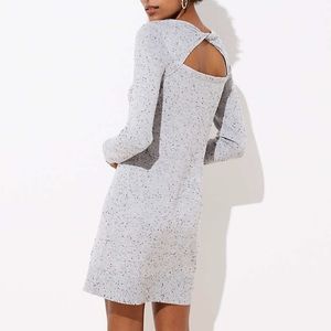 LOFT Gray Long Sleeve Dress